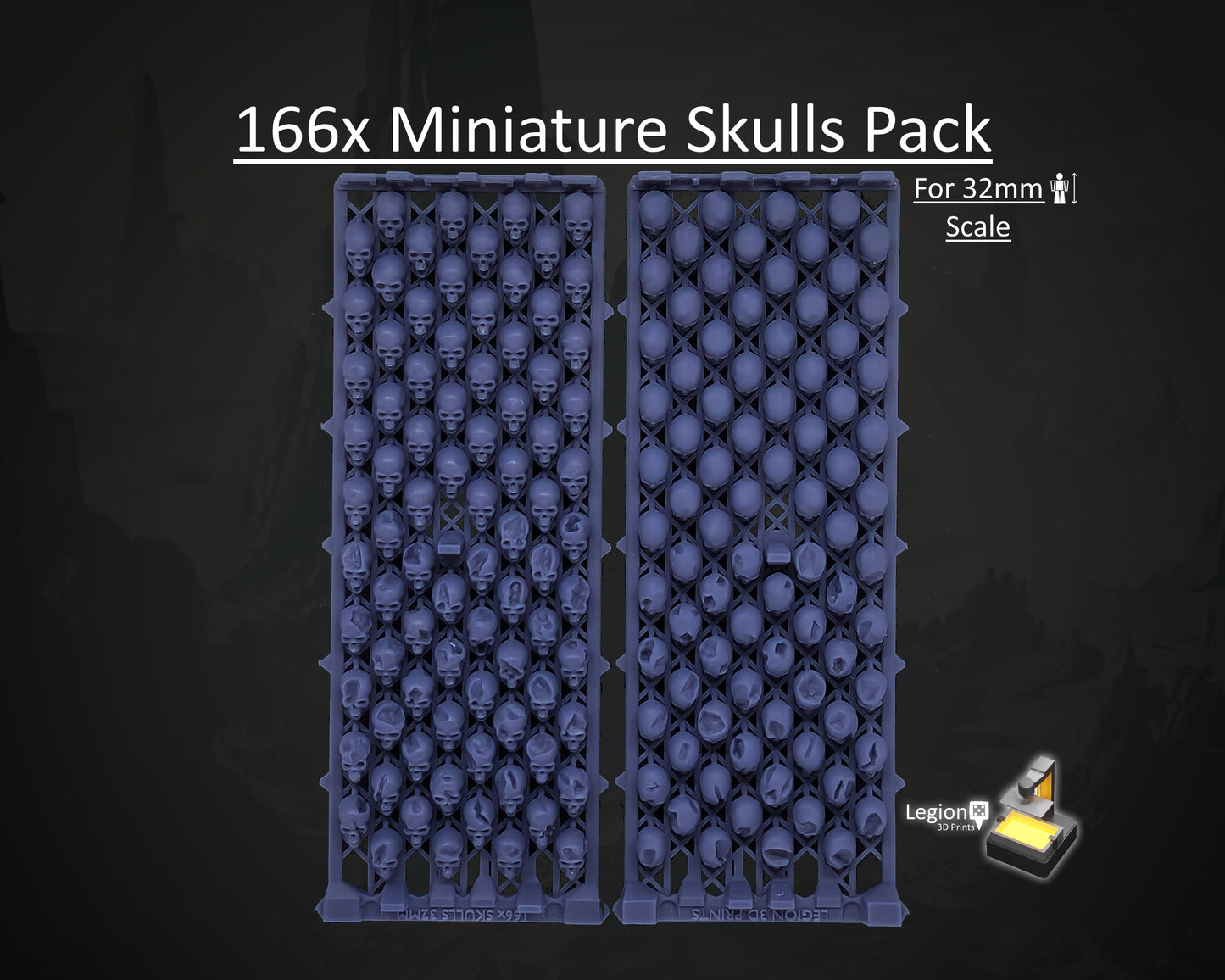 238x Skulls Pack - for Basing 28mm Miniature Scatter Scenery Wargaming Model Bits AoS 30k