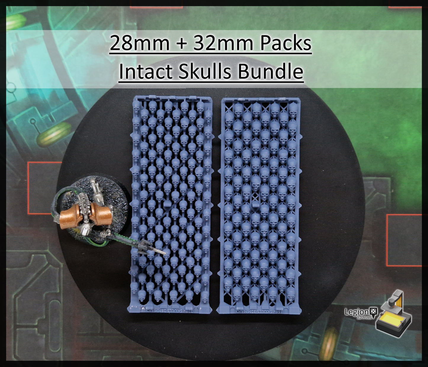166x Skulls Pack - for Basing 32mm Miniature Scatter Scenery Wargaming Model Bits AoS 30k