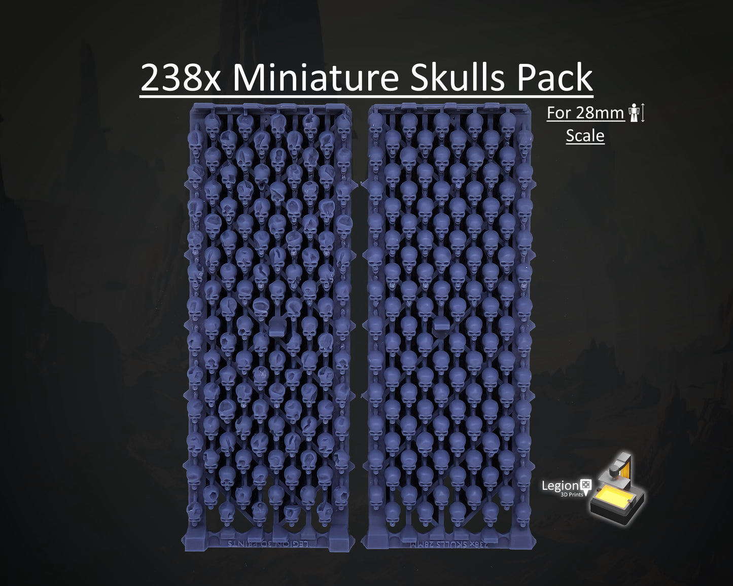 166x Skulls Pack - for Basing 32mm Miniature Scatter Scenery Wargaming Model Bits AoS 30k