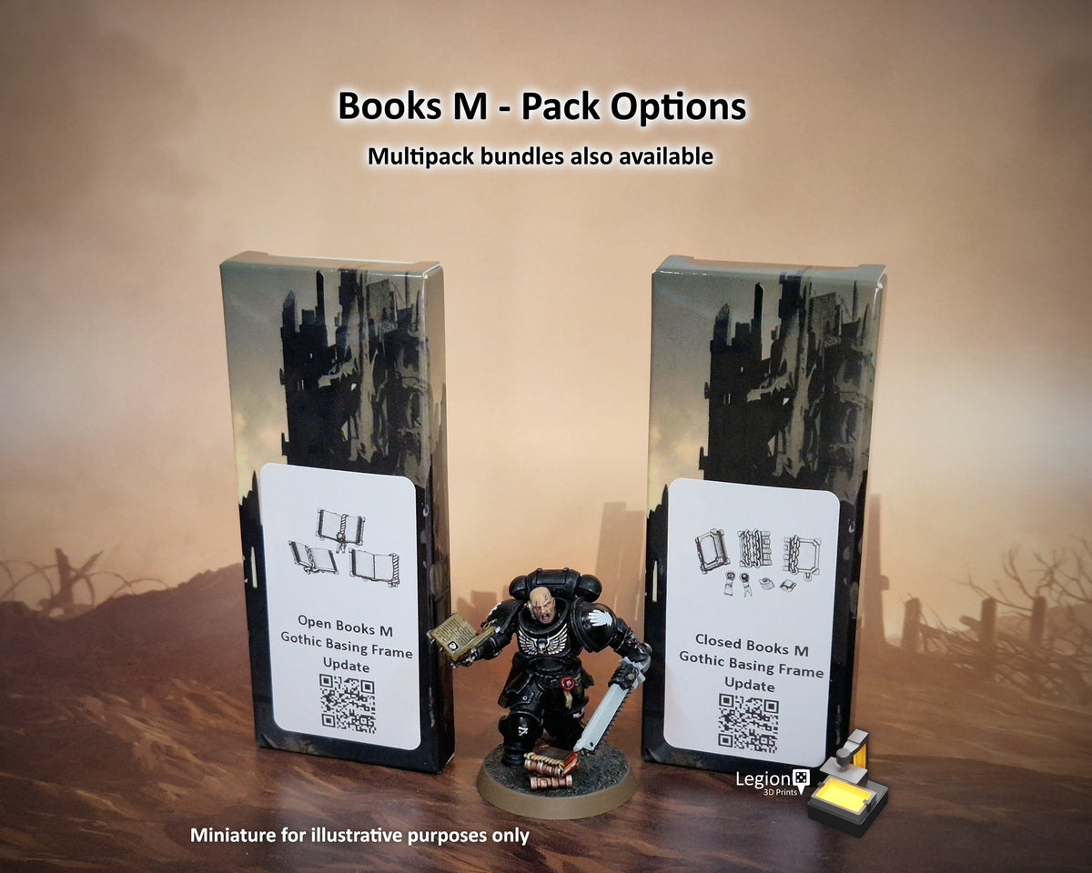 16x Modular Open Books M - 15x8mm Gothic Resin Book Bits for 28mm Hobby Wargaming, RPG Scenery, Basing, Kitbashing and Dioramas