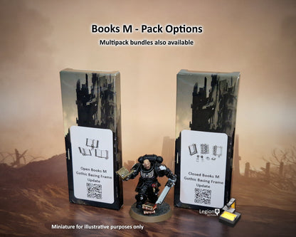 16x Modular Open Books M - 15x8mm Gothic Resin Book Bits for 28mm Hobby Wargaming, RPG Scenery, Basing, Kitbashing and Dioramas