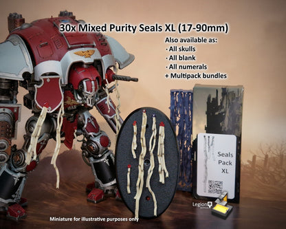 XL Purity Seals for Knights, Titans & Large Vehicles - 17-90mm Resin Seal Bits for  Wargaming Models, Scenery and Conversions