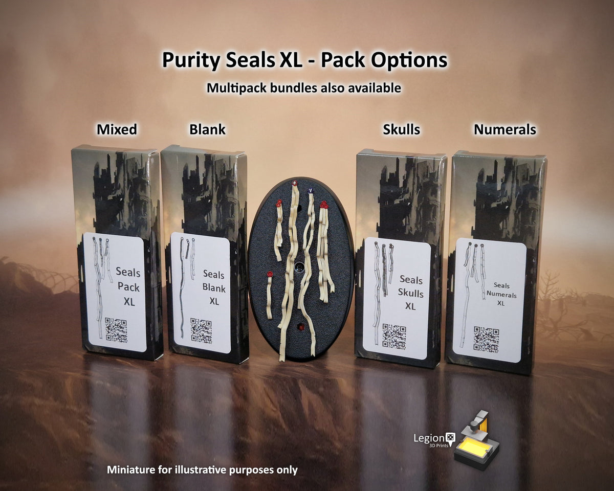 XL Purity Seals for Knights, Titans & Large Vehicles - 17-90mm Resin Seal Bits for  Wargaming Models, Scenery and Conversions