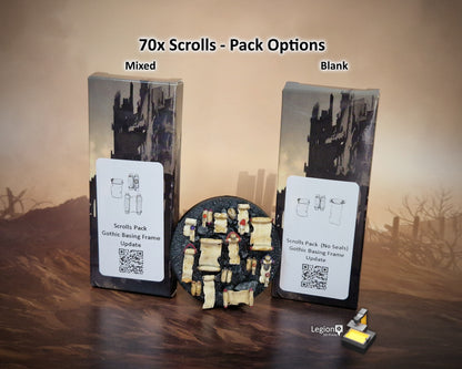 70x Miniature Scrolls for Infantry, Vehicles & Scenery - 7-17mm Resin Scroll Bits for Wargaming Models, Kitbashing and Conversions