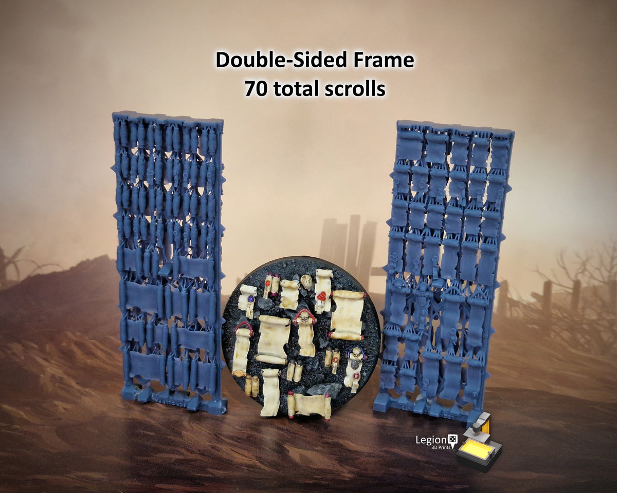 70x Miniature Scrolls for Infantry, Vehicles & Scenery - 7-17mm Resin Scroll Bits for Wargaming Models, Kitbashing and Conversions