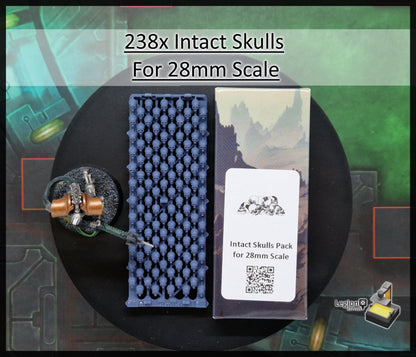 238x Skulls Pack - for Basing 28mm Miniature Scatter Scenery Wargaming Model Bits AoS 30k