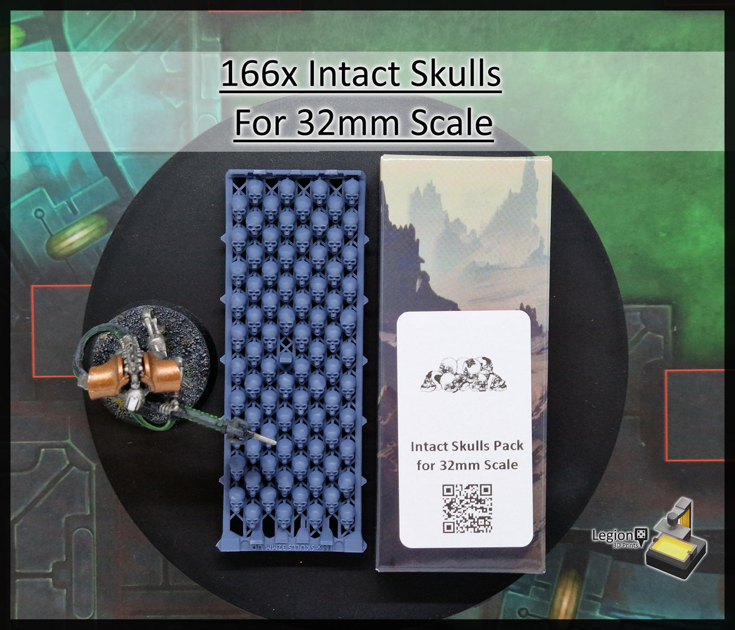 166x Skulls Pack - for Basing 32mm Miniature Scatter Scenery Wargaming Model Bits AoS 30k