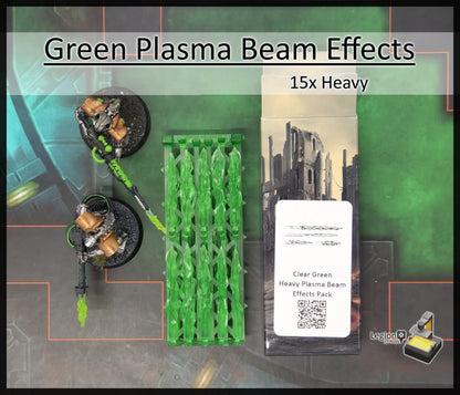 Green Plasma Beam Miniature Effects Packs - for Wargaming Model Bits