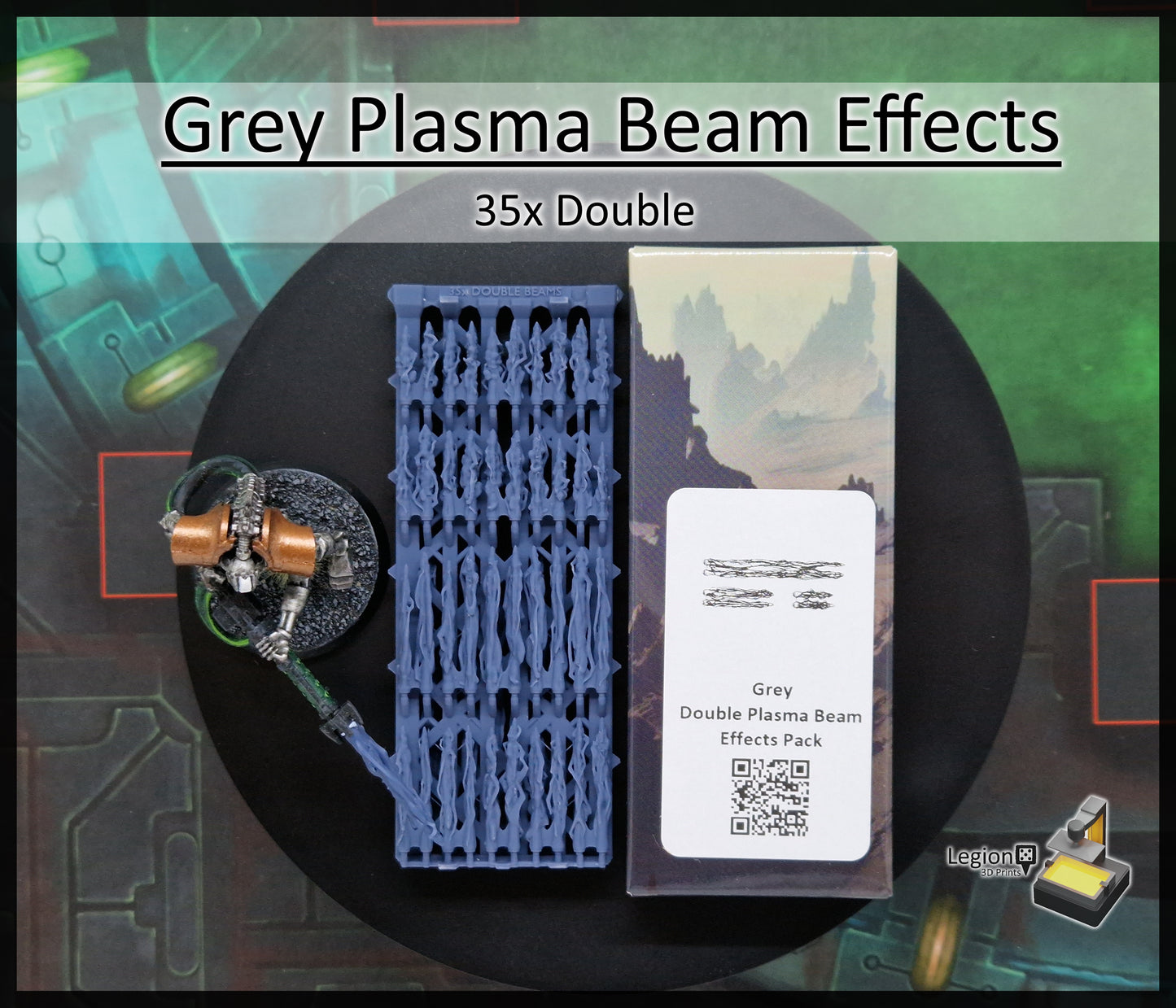 Grey Plasma Beam Miniature Effects Packs - for Wargaming Model Bits