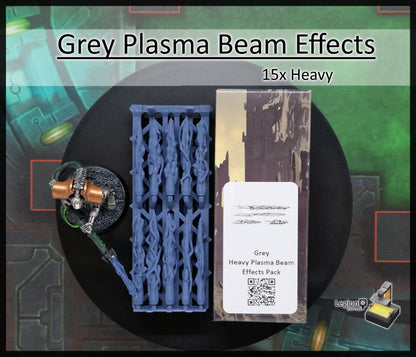 Grey Plasma Beam Miniature Effects Packs - for Wargaming Model Bits