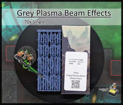 Grey Plasma Beam Miniature Effects Packs - for Wargaming Model Bits