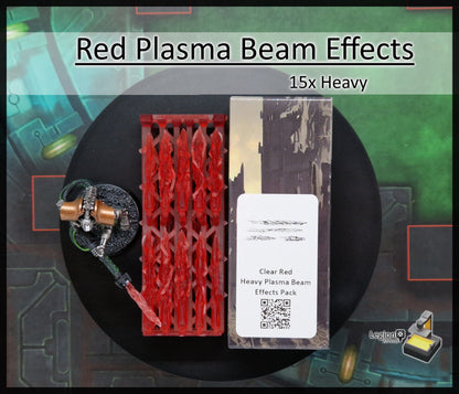 Red Plasma Beam Miniature Effects Packs - for Wargaming Model Bits