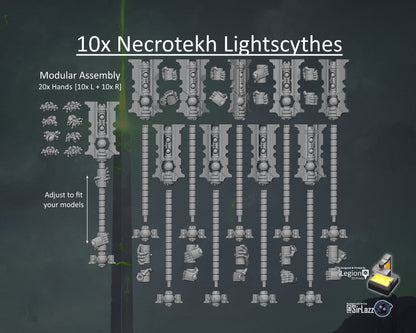 10x Necrotekh Lightscythes Bits Pack - for Wargaming