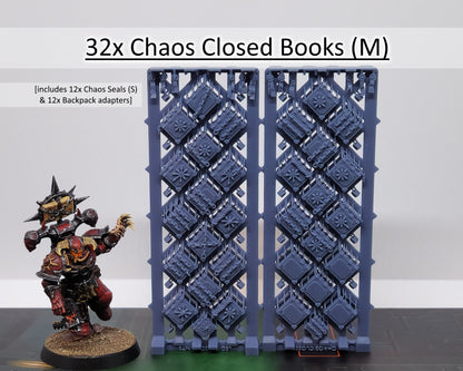 32x Chaos Miniature Closed Books Pack (M) - for 28mm 32mm Hobby Wargaming Model Bits - Fantasy AoS 30k Heresy