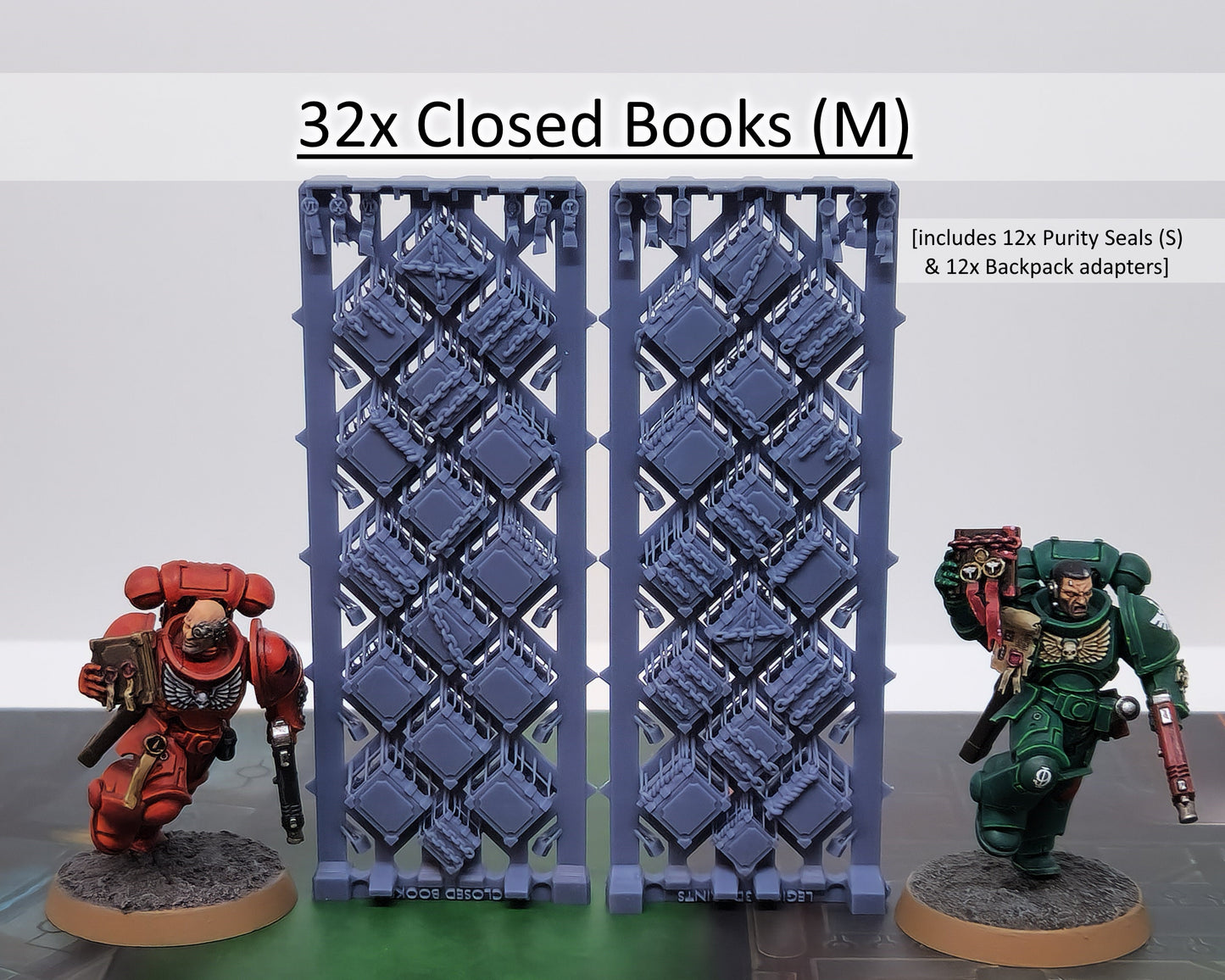 32x Miniature Closed Books Pack (M) - for 28mm 32mm Hobby Wargaming Model Bits - Fantasy AoS 30k Heresy