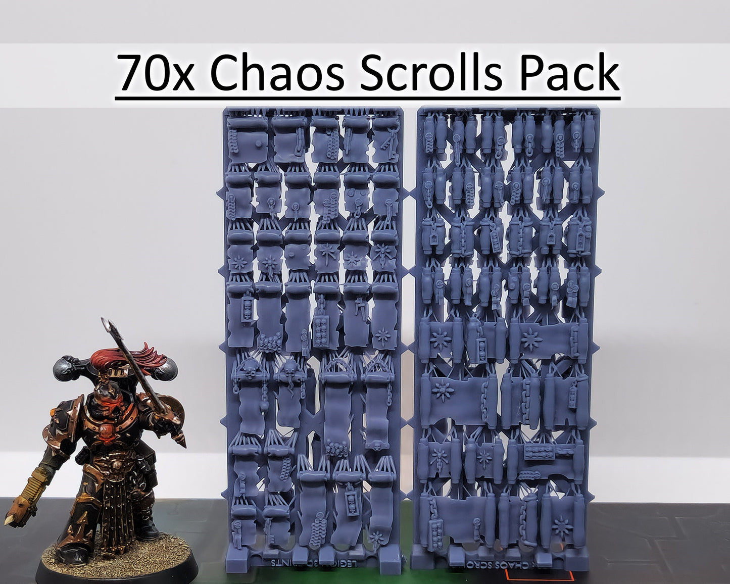 70x Chaos Scrolls Pacts Papers Posters Accessory Pack - for Hobby Wargaming Model Bits - Fantasy AoS 30k Heresy