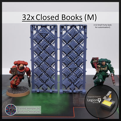 32x Miniature Closed Books Pack (M) - for 28mm 32mm Hobby Wargaming Model Bits - Fantasy AoS 30k Heresy