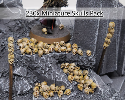 230x Skulls Pack - for Basing 28mm Miniature Scatter Scenery Wargaming Model Bits AoS 30k