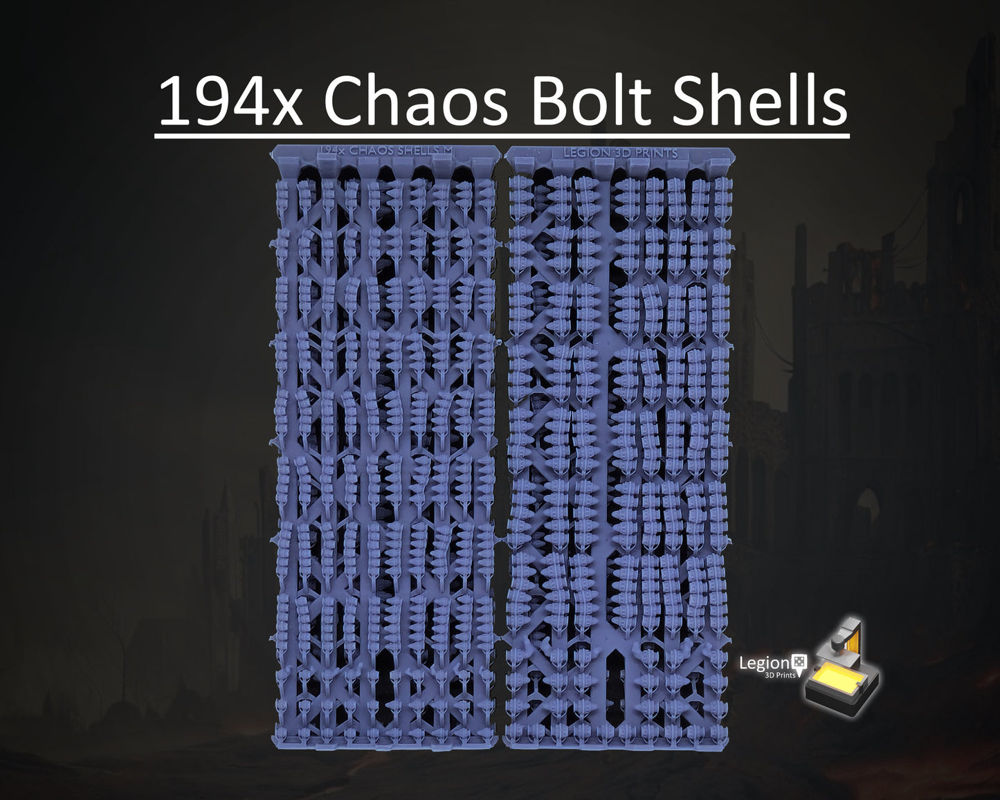 194x Chaos Bolt Shells Scenery Pack - for Bolters Space Marines Basing Wargaming Model Bits 30k Heresy