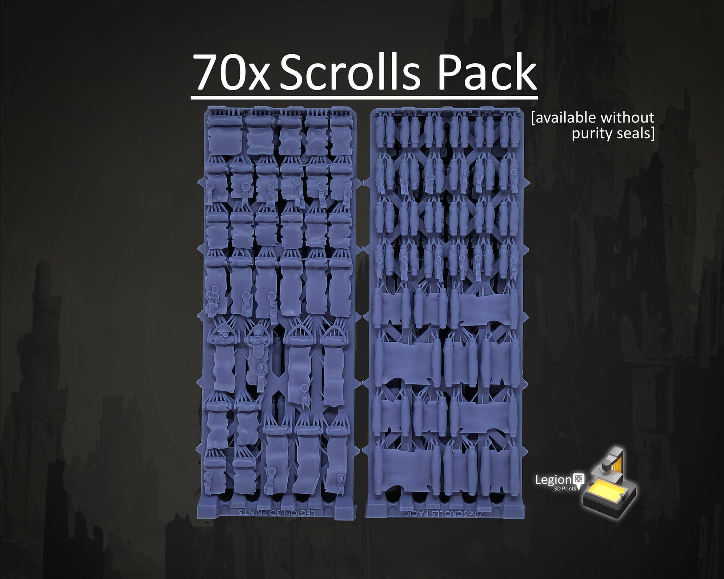 70x Miniature Scrolls Oaths Papers Posters Accessory Pack - for Hobby Wargaming Model Bits Space Marine Fantasy AoS 30k