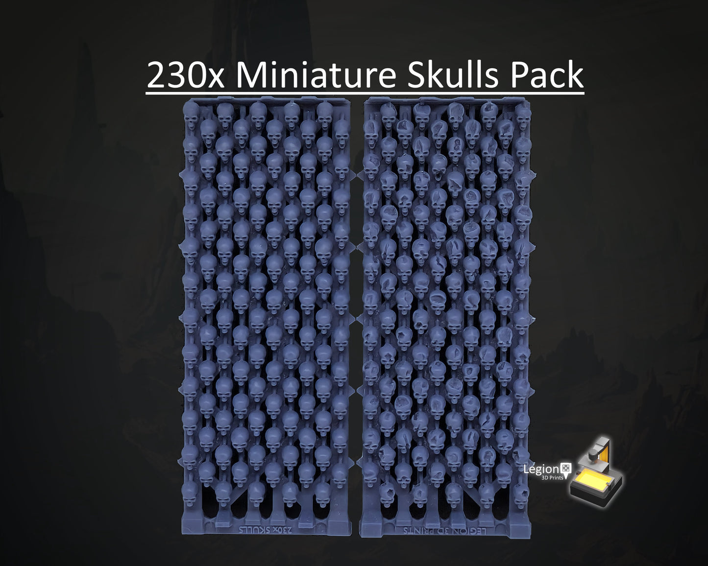 230x Skulls Pack - for Basing 28mm Miniature Scatter Scenery Wargaming Model Bits AoS 30k