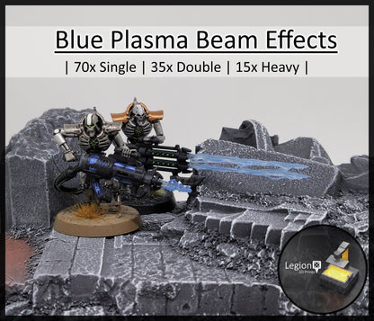 Blue Plasma Beam Miniature Effects Packs - for Wargaming Model Bits