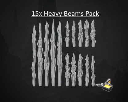 Grey Plasma Beam Miniature Effects Packs - for Wargaming Model Bits