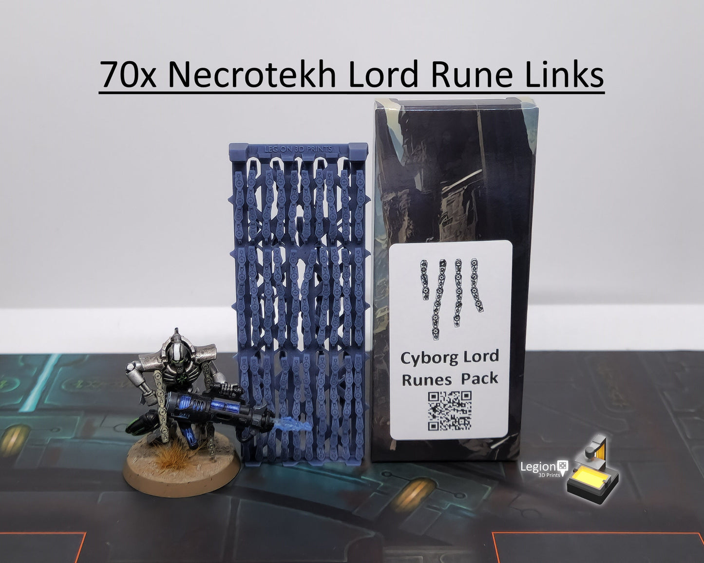 70x Necrotekh Lord Runes Links Scenery Pack - for Wargaming Model Bits