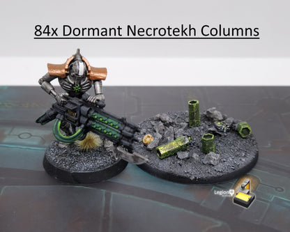 84x Dormant Necrotekh Columns Scatter Terrain Pack - for Wargaming Model Bases